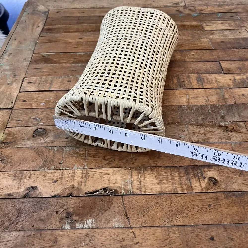 Japanese-style Natural Rattan Pillow Standard Size 7 x 11.5 x 4 in Handmade